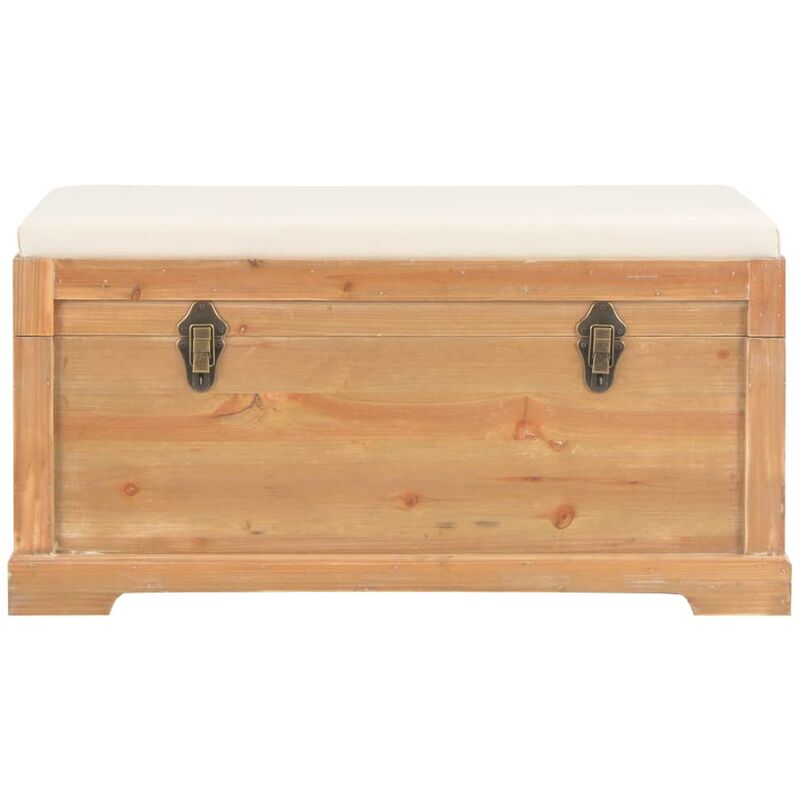 

Happyshopping - Baul de almacenamiento con cojin 80x40x40 cm MDF