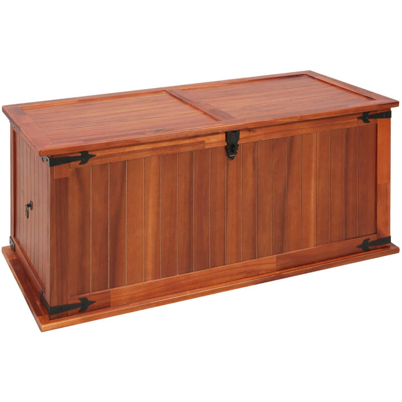 

Baul de almacenamiento de madera maciza de acacia 79x34x32 cm