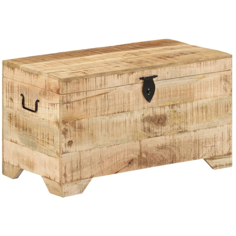 

Baul de almacenamiento de madera maciza de mango rugosa