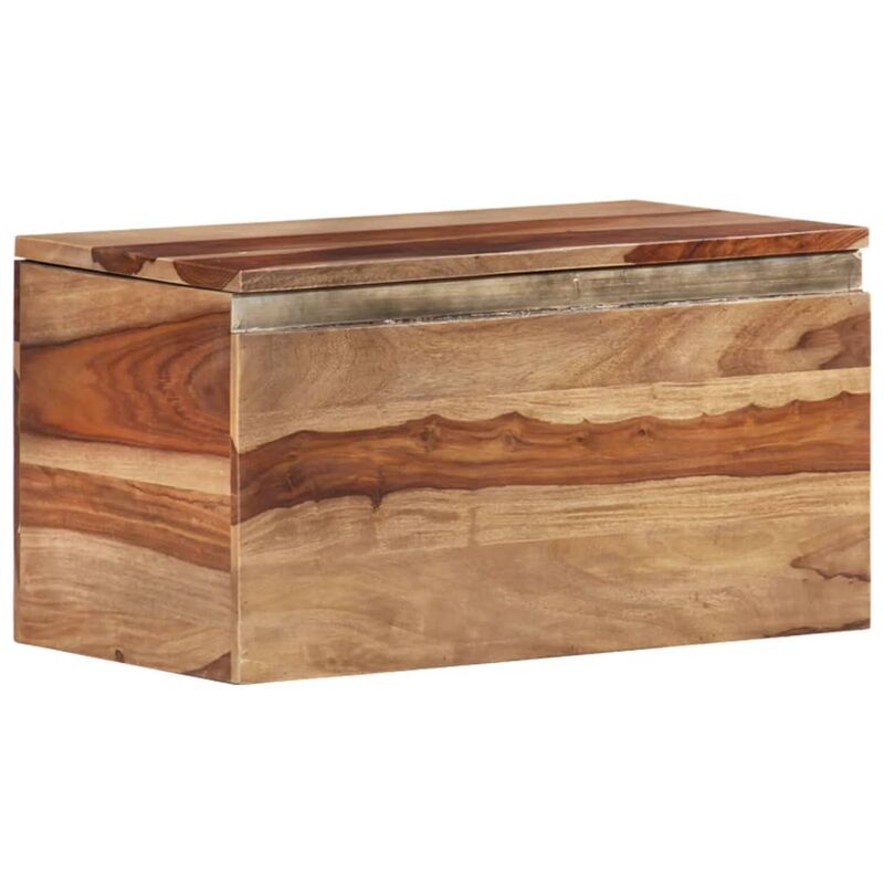 

vidaXL Baúl de almacenamiento de madera maciza de sheesham 57x30x30 cm - Marrón