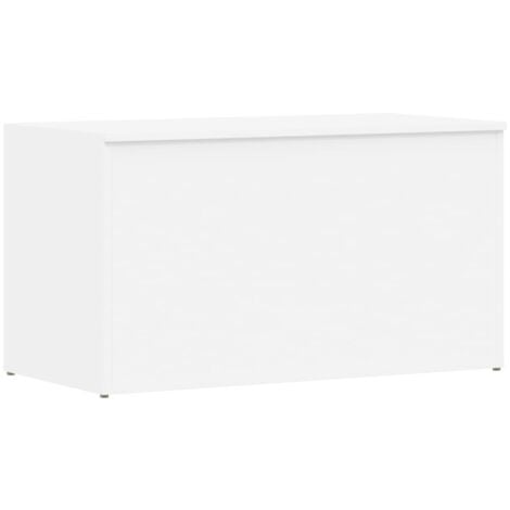 Baúl de almacenamiento madera contrachapada blanco 84x42x46 cm vidaXL