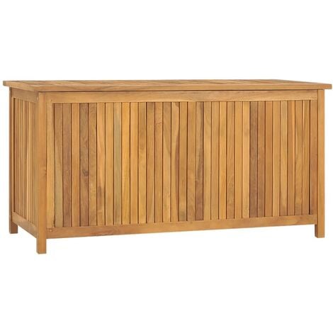 Baúl de jardín 200L CAJA de madera 125x60cm con mecanismo elevador y asas