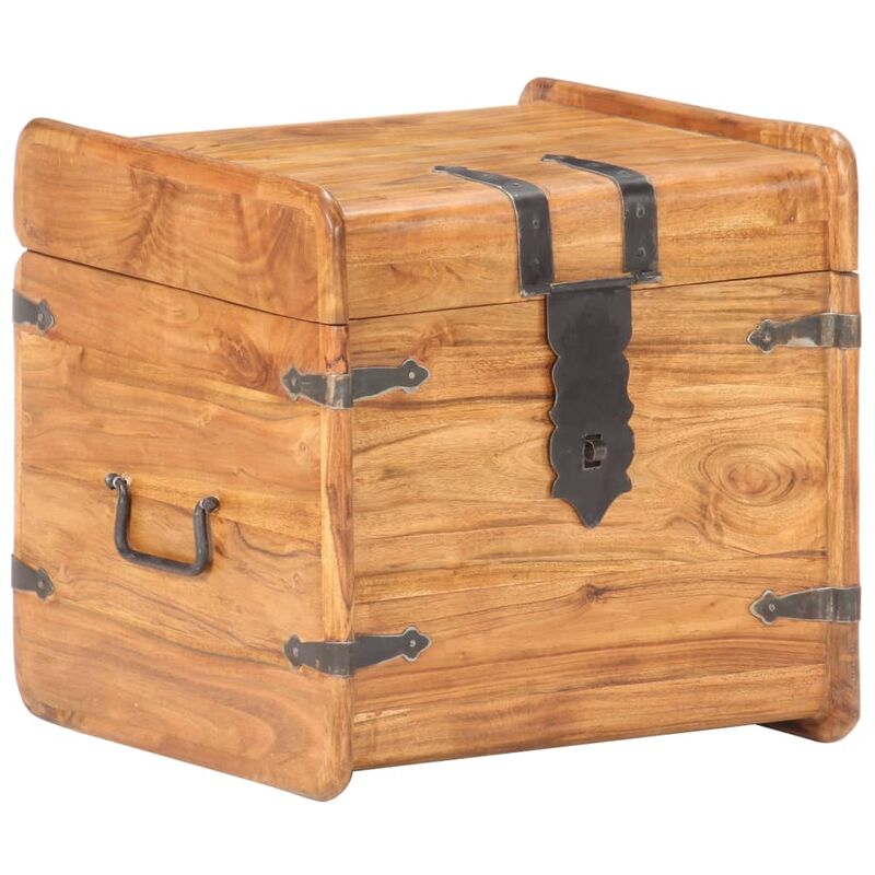 

Baúl de madera maciza de acacia 40x40x40 cm