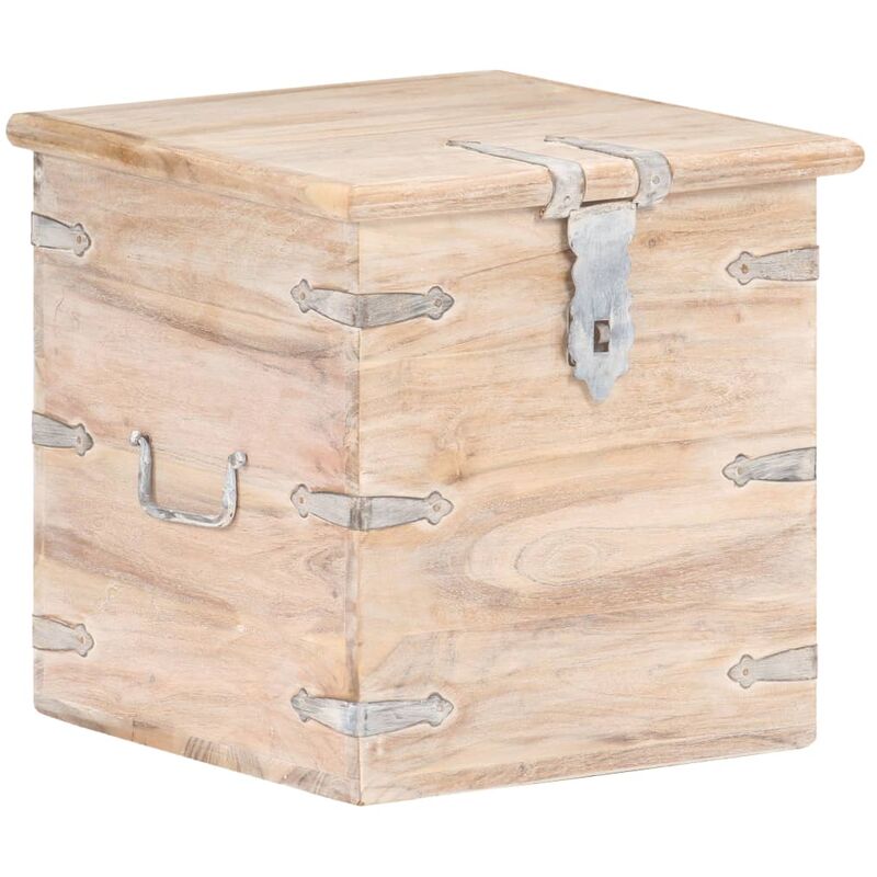 

Baúl de madera maciza de acacia 40x40x40 cm - Marrón - Vidaxl