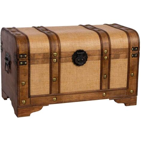 Baúl de madera marrón60x33x36.5