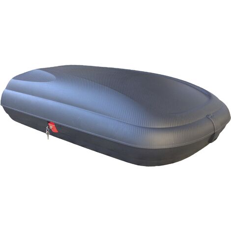 Baúl de techo de coche en polipropileno, característica de “fibra de carbono”, hecho con moldeo por inyección, ya montado, las dimensiones 1320 x 778