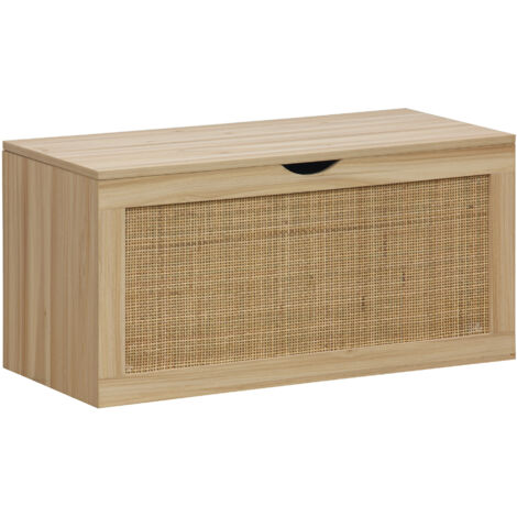 Baul Decor 80 X 40 Cm Pino / Rattan. OK1469