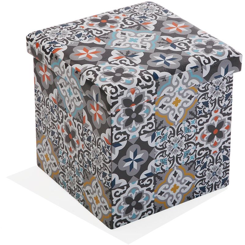 

Alfama Baúl desmontable con tapa, 37,5x38x38cm - Gris y azul - Versa
