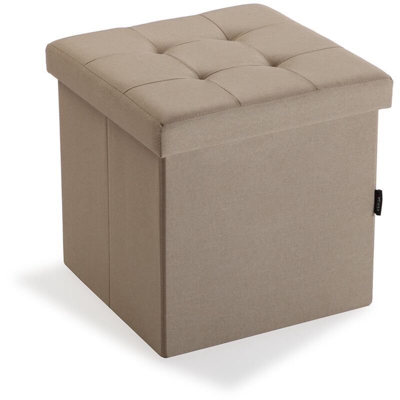

Shelagh Baúl desmontable con tapa, 37,5x38x38cm - Beige - Versa