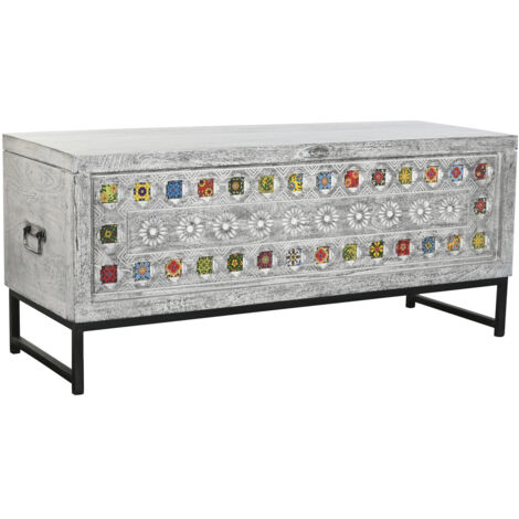 Baul Mango Ceramica 116X40X50 Gris MB201142