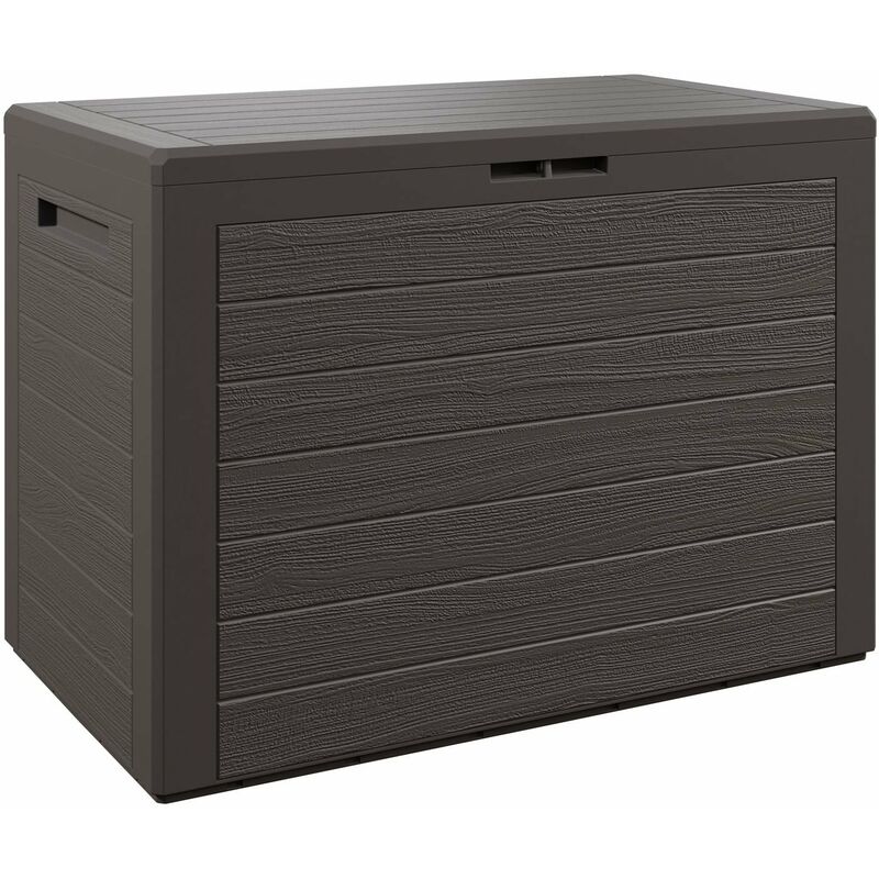 

Deuba - Baúl para cojines 'Lille' caja de almacenamiento cofre de Plástico para almohadas Arcón de jardín balcón balcón exterior Marrón - Marrón