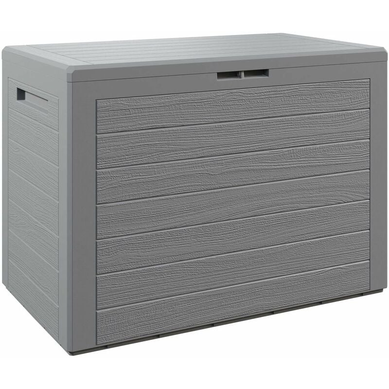 

Deuba - Baúl para cojines 'Lille' caja de almacenamiento cofre de Plástico para almohadas Arcón de jardín balcón balcón exterior Gris - Gris