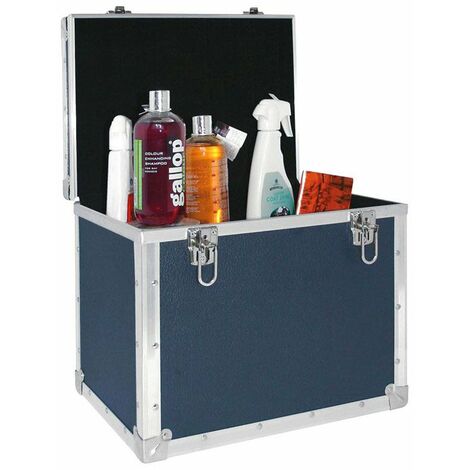 Baule beuty case da concorso in laminato plastico coordinato ai bauli Sartore: Baule blu royal