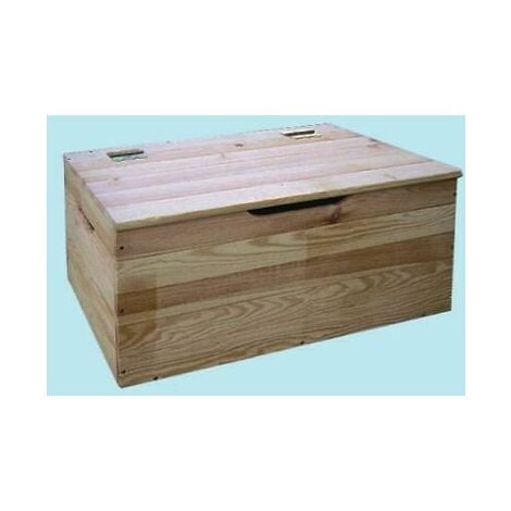 Baule cassapanca contenitore in legno tirolese small cmL73xp35xh33