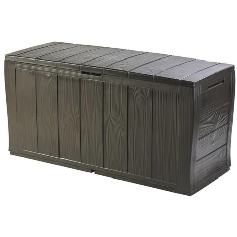 BAULE CASSAPANCA IN RESINA EFFETTO LEGNO MULTIUSO 270 LT SHERWOOD MARRONE 15605