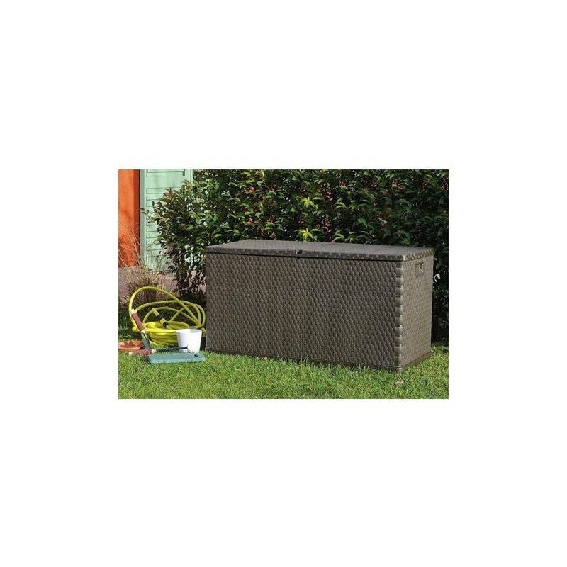 Baule cassapanca multiuso Garden Rattan resina 120x57x63 cm