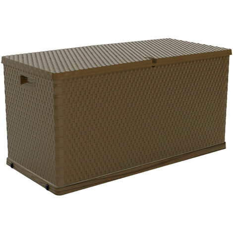 Baule cassapanca multiuso Garden Rattan resina 120x57x63 cm