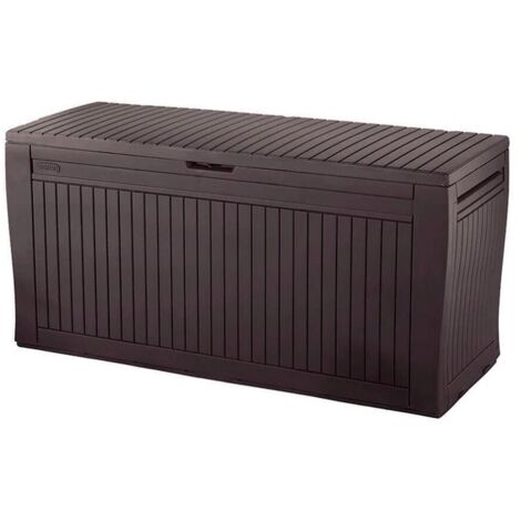 BAULE CONFY 117X45XH57CM MARRONE IN RESINA