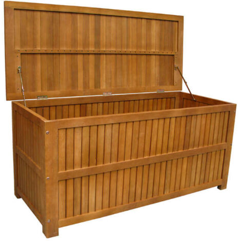 BAULE CONTENITORE IN LEGNO MASSICCIO DI ACACIA 130 X 55 X H59 CM OKX