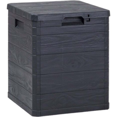 Baule contenitore multiuso da esterno antracite lucchettabile 90 Lt TOOMAX