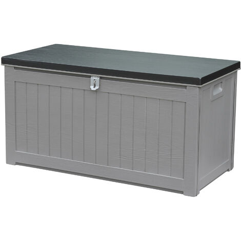 Baule da Esterno 109x52x55 cm in Polipropilene Grigio