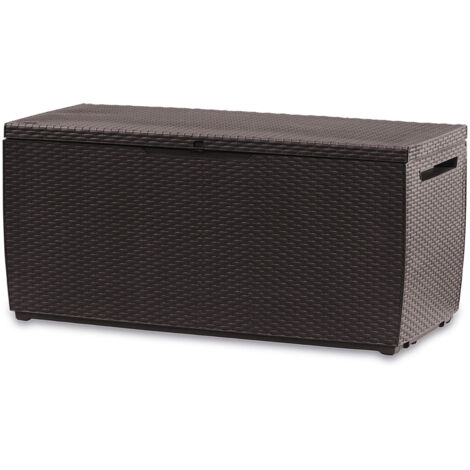 Baule da Esterno Keter Capri 123x53,5x57 cm in Resina Effetto Rattan Marrone
