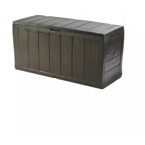 baule da esterno keter "sherwood" in resina marrone 117x45x58 cm