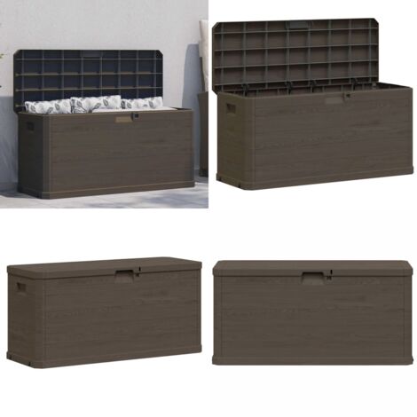 Baule da Giardino 280 L Marrone - Cuscini - Coperte