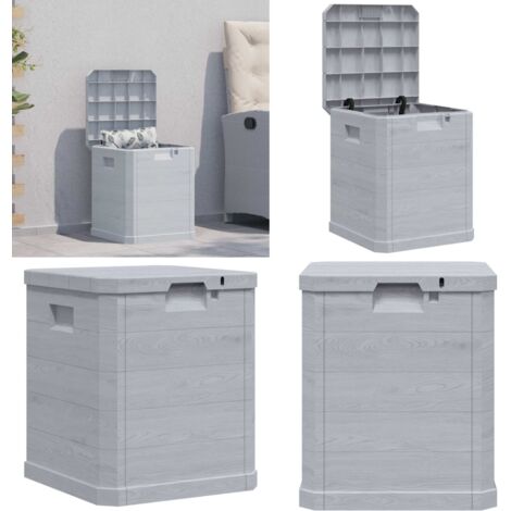 Baule da Giardino 90 L Grigio Chiaro - Cuscini - Coperte