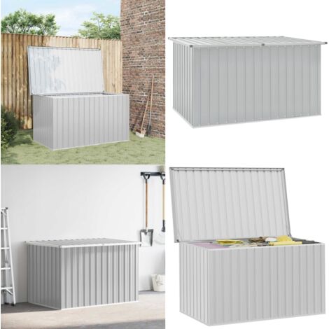 Baule da Giardino Grigio 171x99x93 cm - Cassetta degli attrezzi - Cuscini