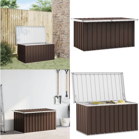 Baule da giardino marrone 129x67x65 cm - Armadio da giardino - Armadio da patio