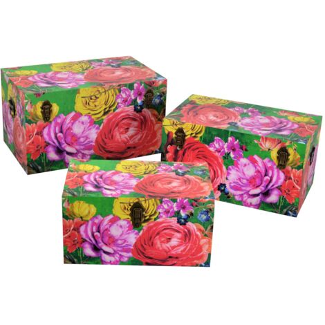 Baule ecopelle 1-3 multicolor rettangolare cm 64