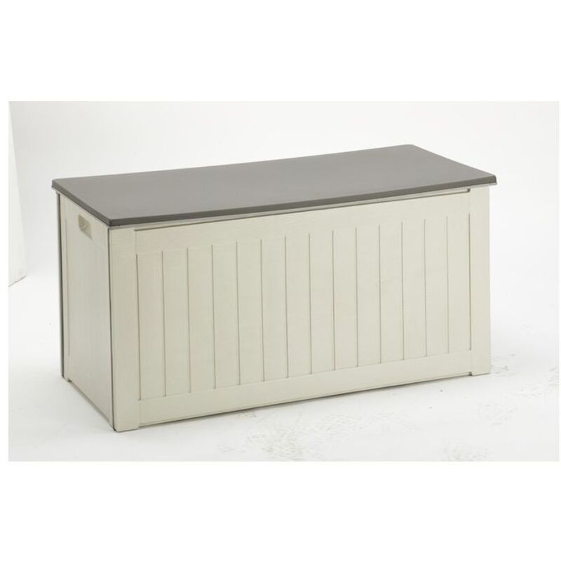 Cassapanca In Resina Beige Effetto Legno - Per Esterno E Interno, Giardino O Casa, Ermetica - Foto 3