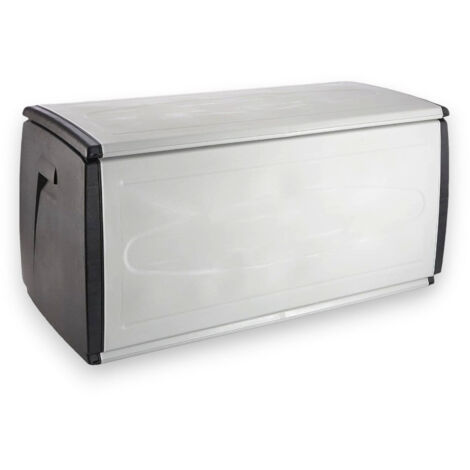 Baule in resina 120x54xh57 cm impermeabile da esterno resistente con impugnature laterali Prince Black