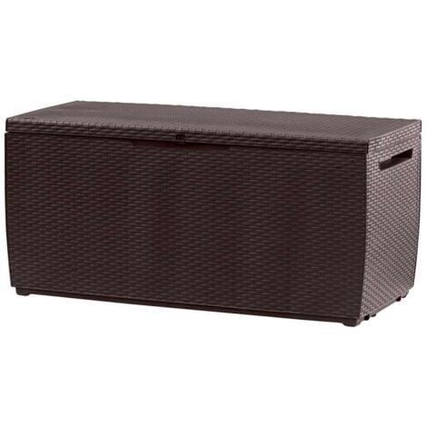 baule keter capri in resina marrone, 123x54x57 cm