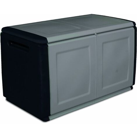 BAULE MULTIUSO IN POLIPROPILENE 2 MODULI 960X530HH570 COLORE GRIGIO NERO