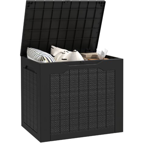 Baule Porta Attrezzi da Esterno 56x41x50 cm Impermeabile Nero