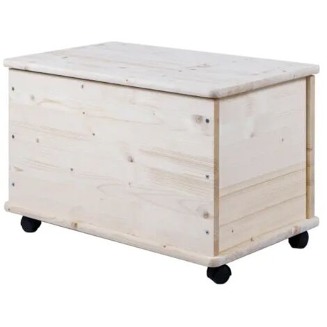 baule portatutto in legno con ruote 70lt 73x40x42,5 cm