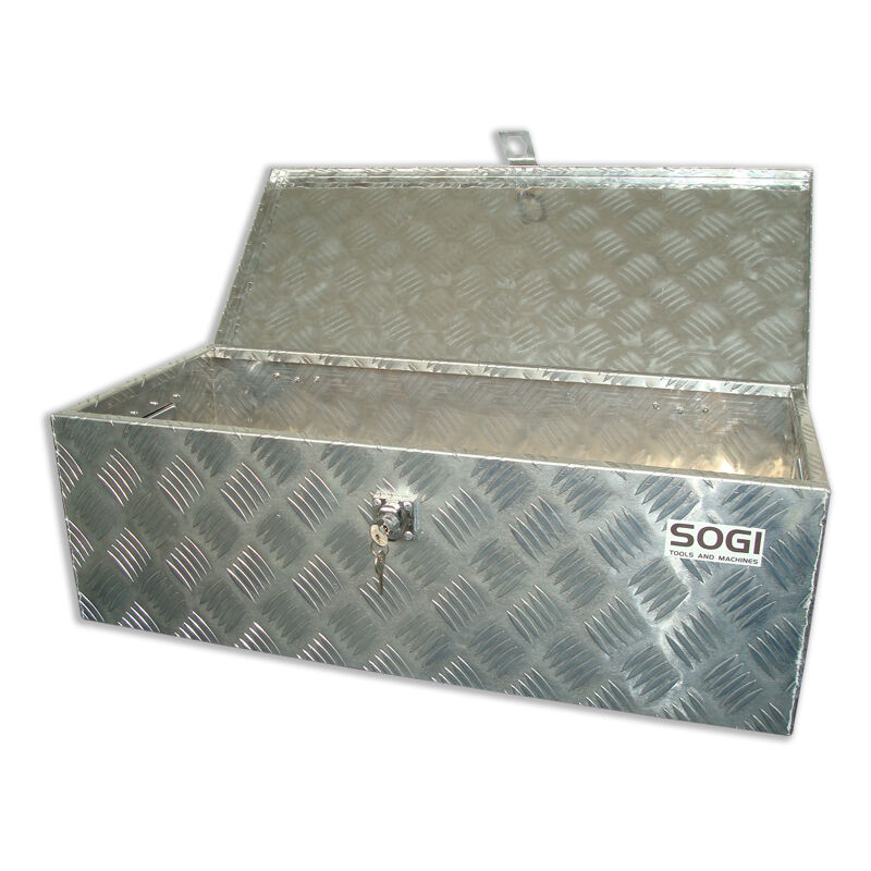 Image of Sogi - Baule portautensili BLE-77 porta attrezzi cassone pick-up in alluminio - 765 x 340 x 245 h mm
