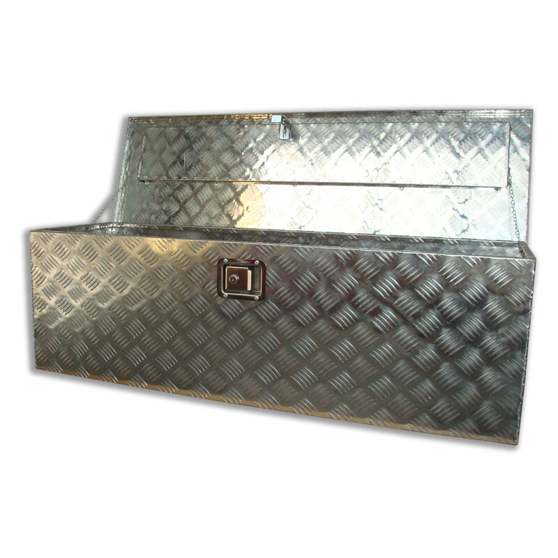 Image of Baule portautensili Sogi BLE-125 porta attrezzi cassone pick-up in alluminio - 1250 x 385 x 385 h mm