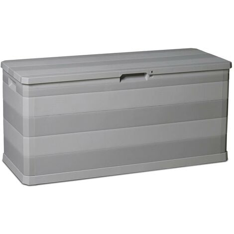 PLASTMECCANICA BAULE RESINA GRIGIO TORTORA - 280LT 117x45x56hcm - MADE IN ITALY - giardino casa