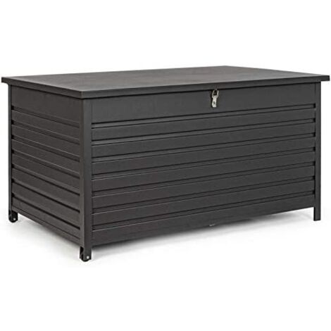 Baule uso Esterno per Cuscini con Ruote Atlantic Alluminio Antracite cm 141x73 h.74
