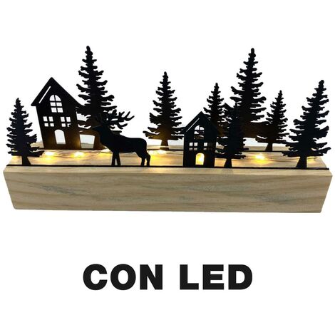 Baum aus schwarzem LED-Metall cm20x4h11