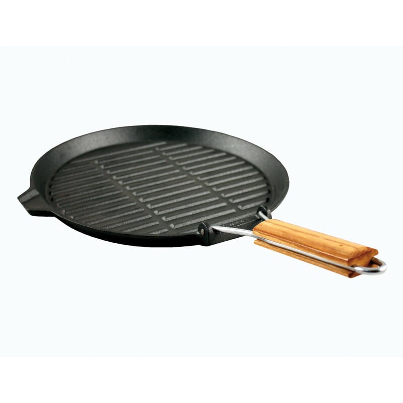 Baumalu - Grill rond fonte 25,5 cm - manche rétractable