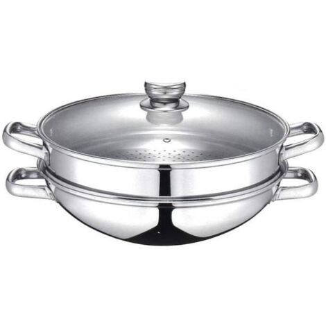 Baumalu Wok 2-in-1 Edelstahl 32 cm
