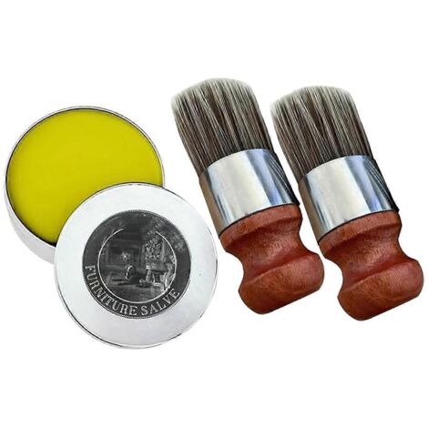 Baume pour meubles Wise Owl, baume pour cuir avec brosse à 2 poils --