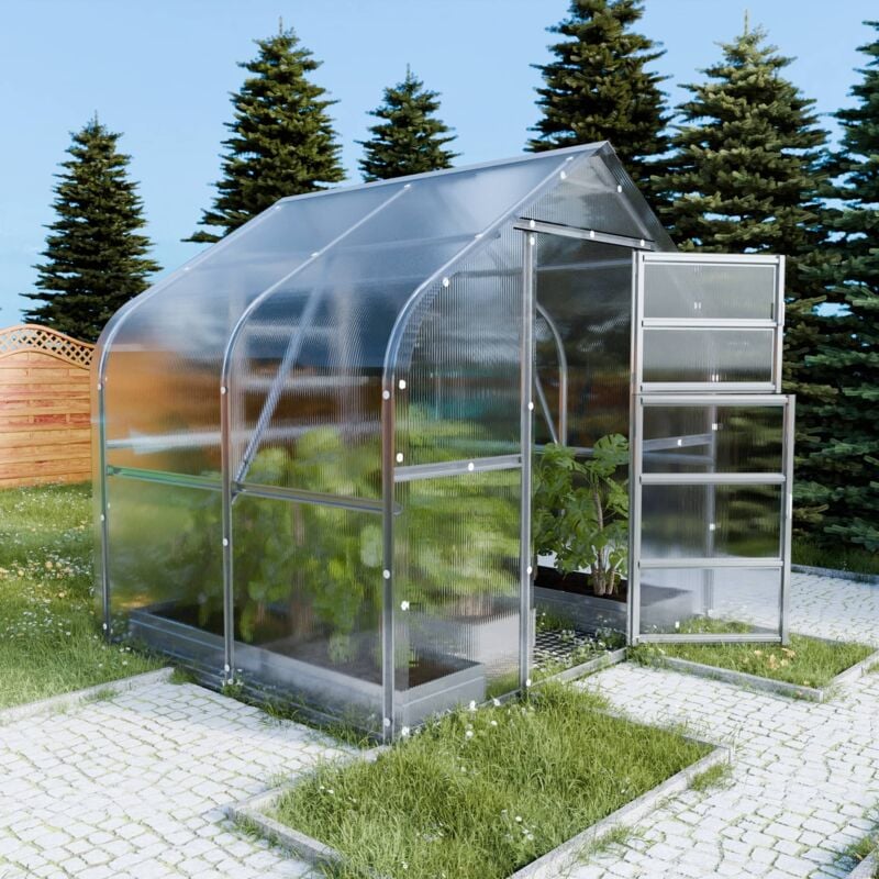 Certifié Serre klasikadrop 5m2, 2,5m x 2m, 4 mm avec revêtement en polycarbonate