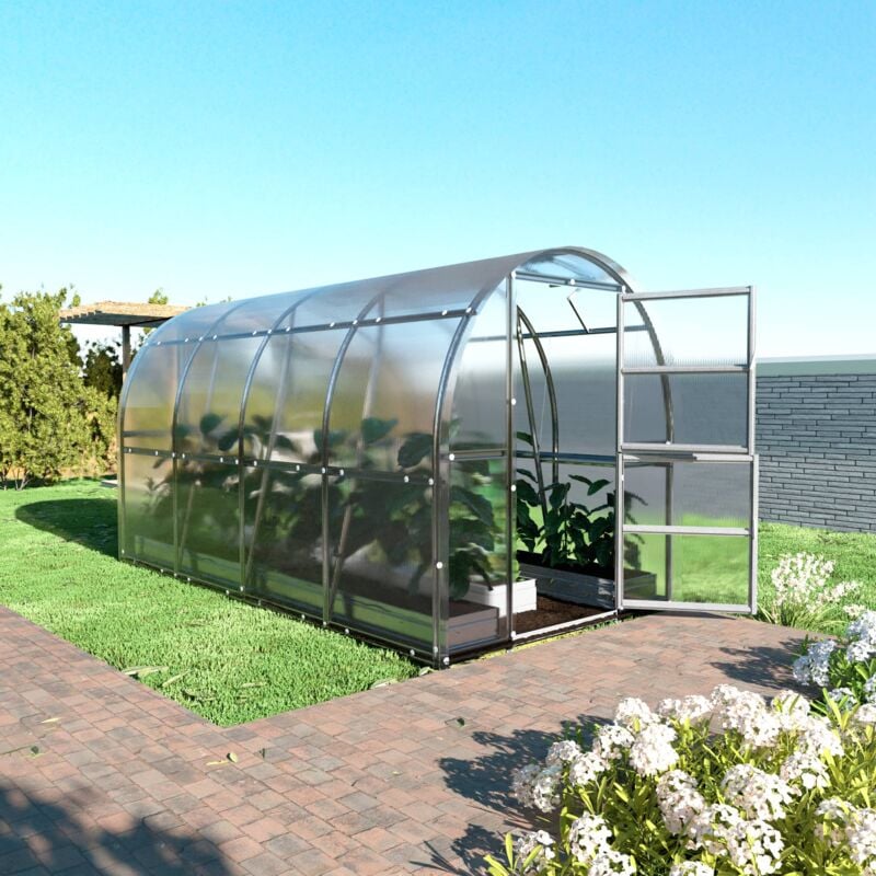 Certifié Serre klasika slim 2 x 4 m (8 m²) , 6 mm avec revêtement en polycarbonate