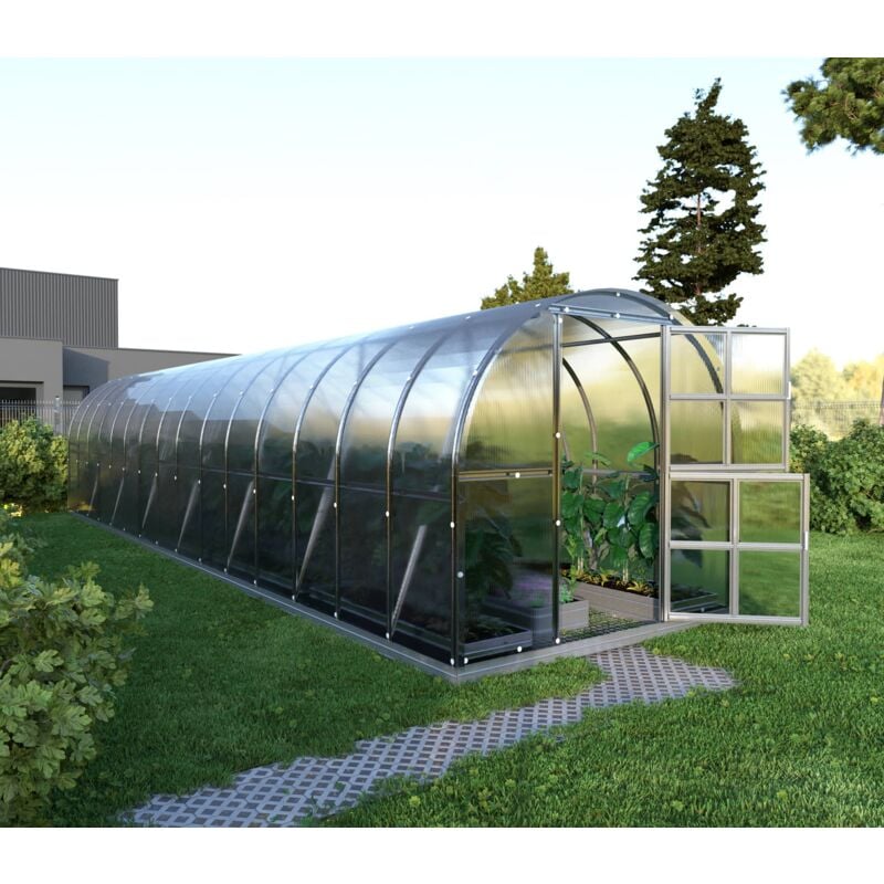 Meistro Kodas - Certifié Serre klasika arch 3 x 10 m (30 m²), 4 mm avec revêtement en polycarbonate