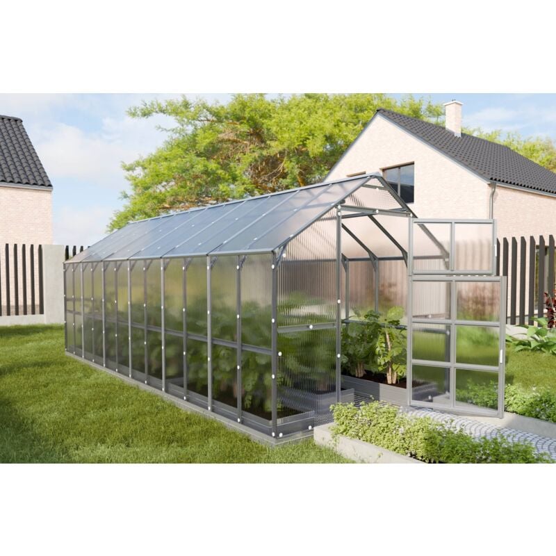 Certifié Serre klasika house 2,35 x 6,12 m (14,38 m²), 6 mm avec revêtement en polycarbonate